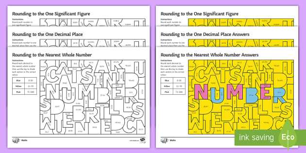 color by number rounding worksheets