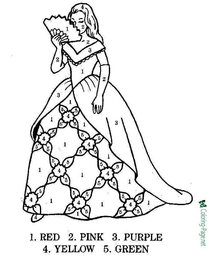 color by the number worksheet