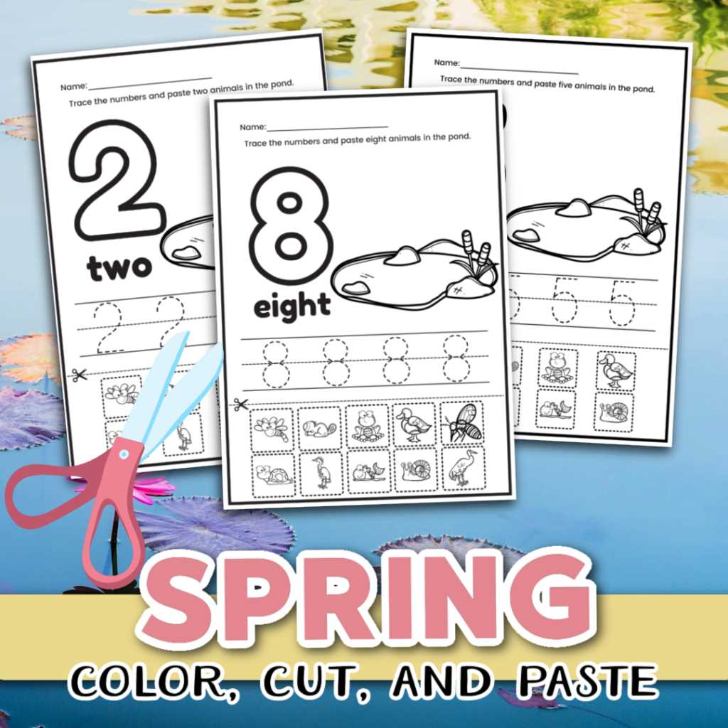color cut paste worksheets
