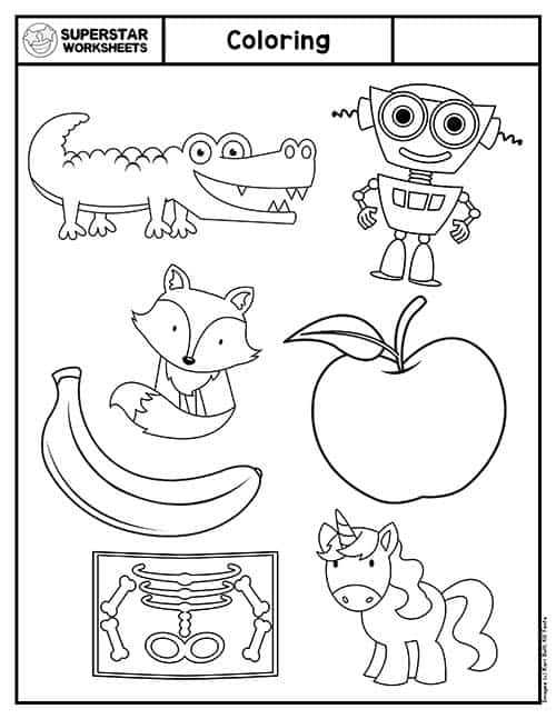 color preschool worksheets