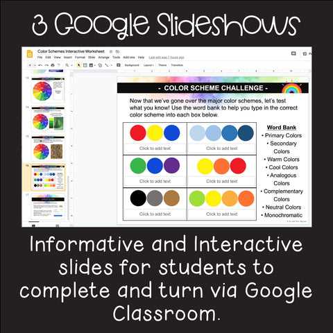 color schemes worksheet