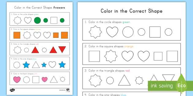 color the shapes worksheet