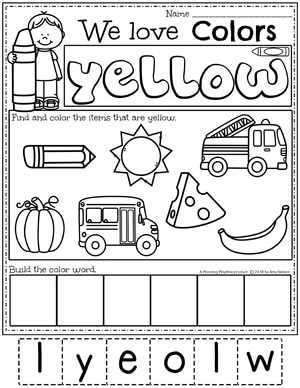 color worksheets preschool