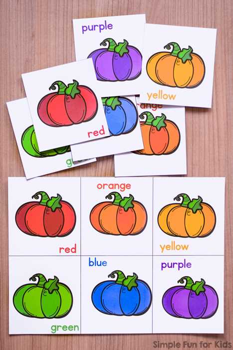 colorful pumpkins worksheet