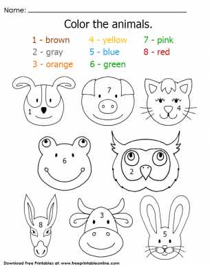 coloring animals worksheets for kindergarten