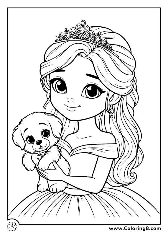 coloring princess worksheets
