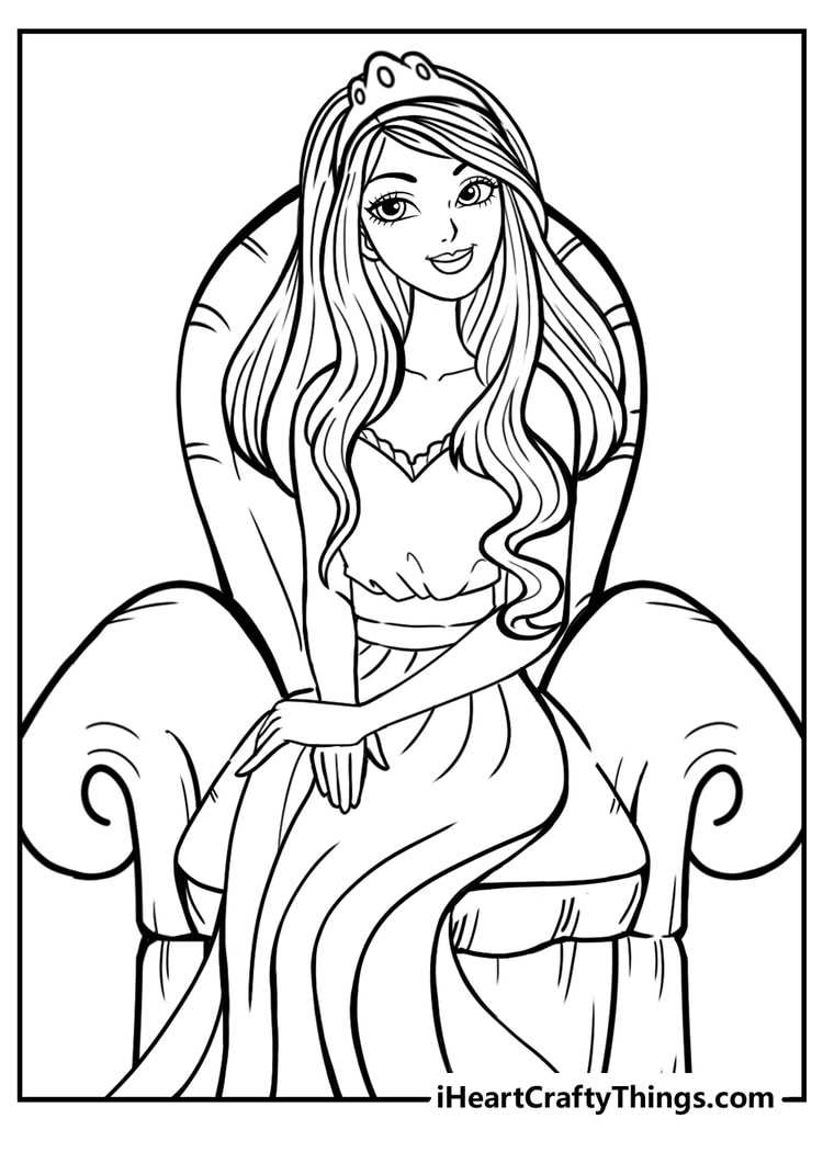 coloring princess worksheets