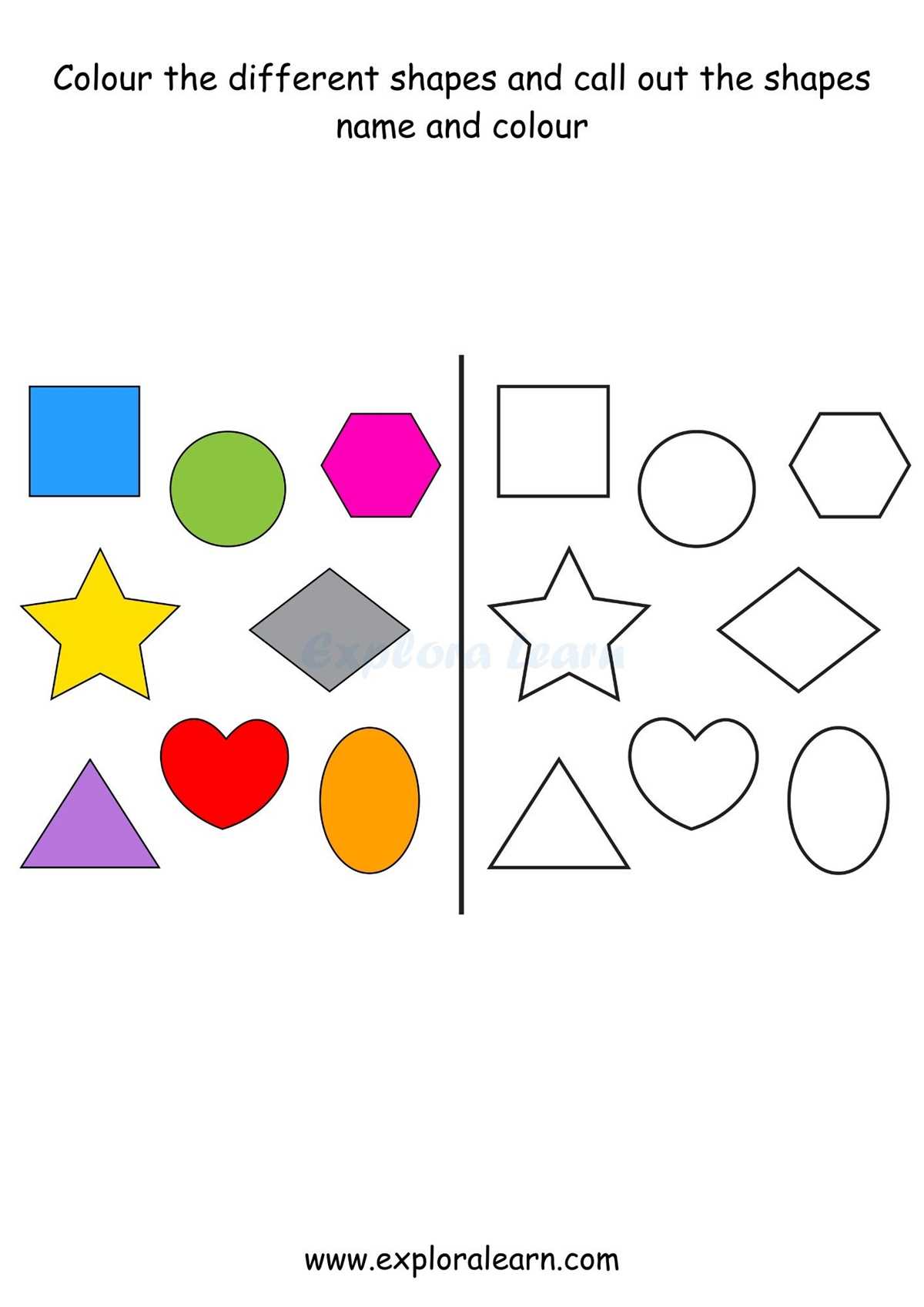 colour recognition worksheet
