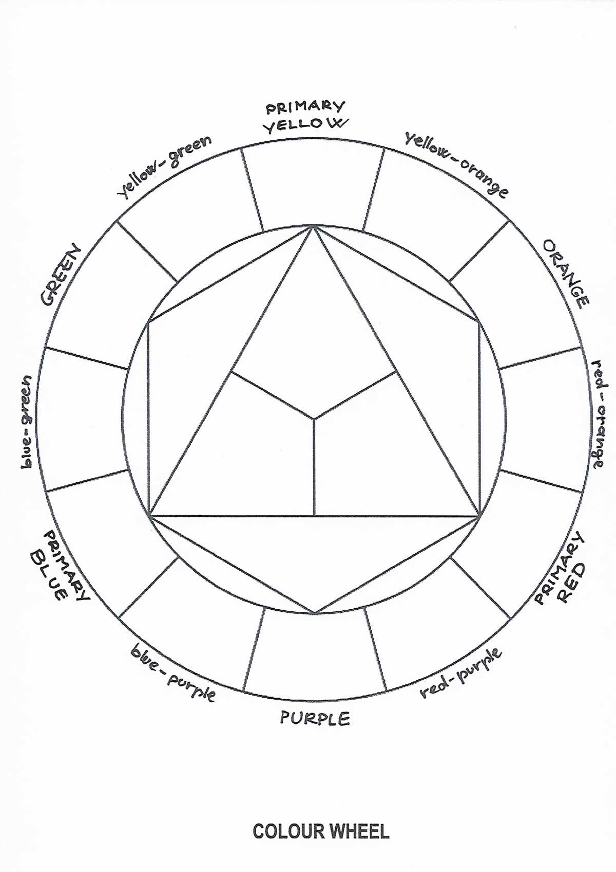colour theory worksheet