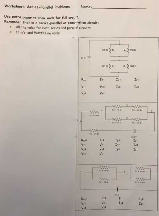 combined circuits worksheet