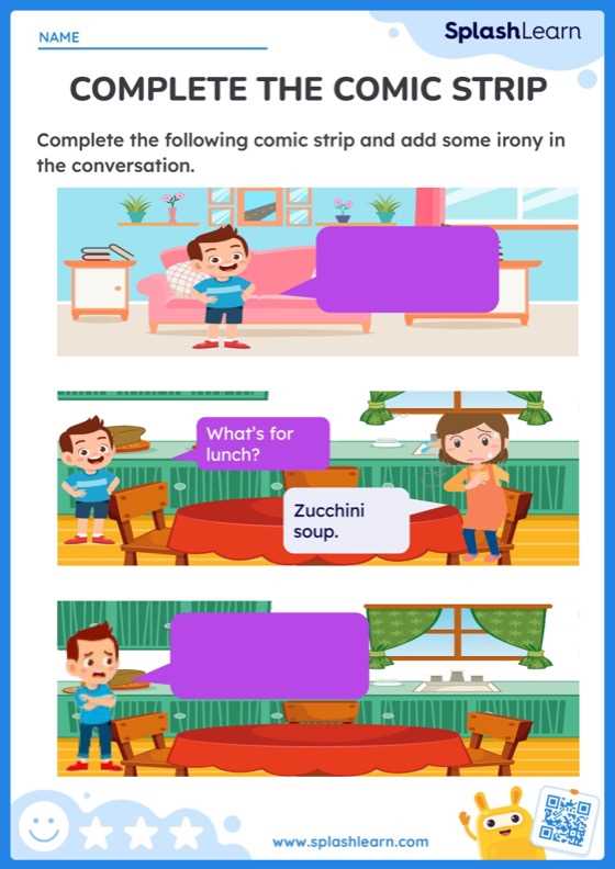 comic strips worksheets