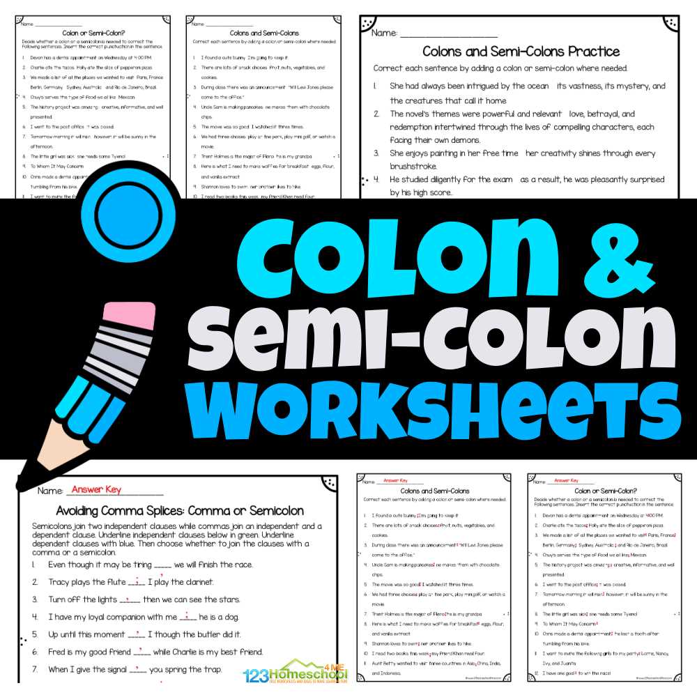 comma splices worksheet 2 16 exercises