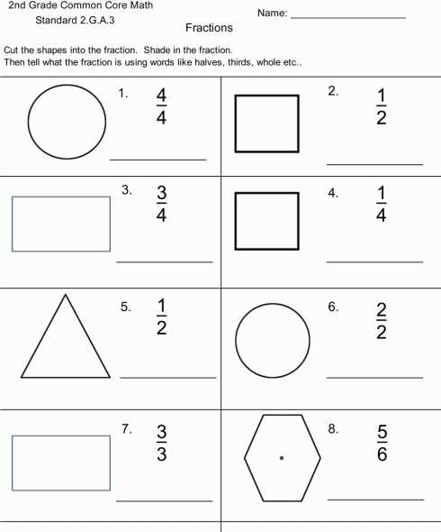 common shapes worksheet