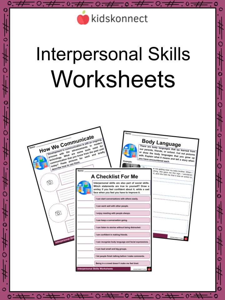 communication skills worksheets for high school students