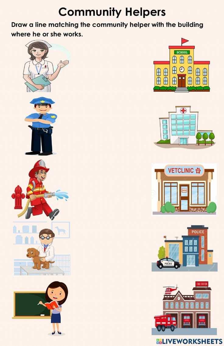 community helpers worksheets for preschool
