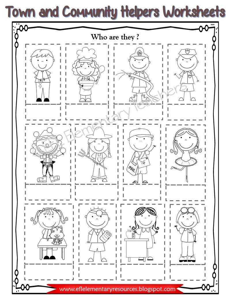 community helpers worksheets for preschool