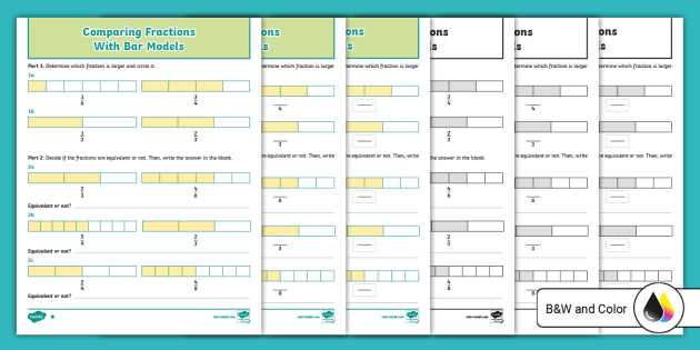 comparing fractions worksheets grade 3