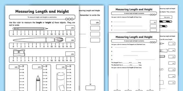 comparing length worksheets