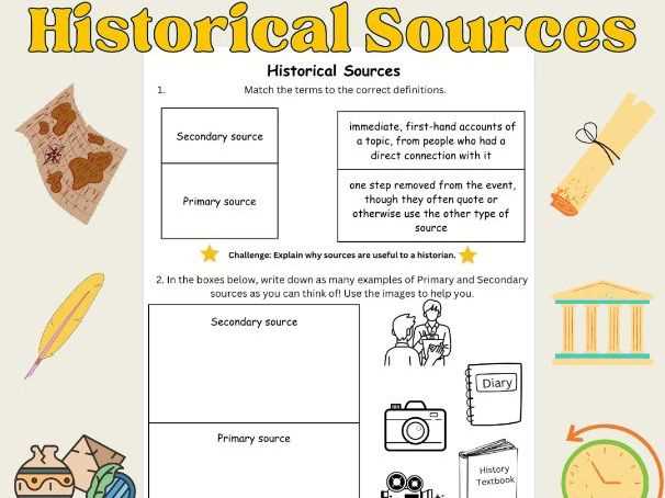 comparing primary and secondary sources worksheet comparing primary and secondary sources worksheet