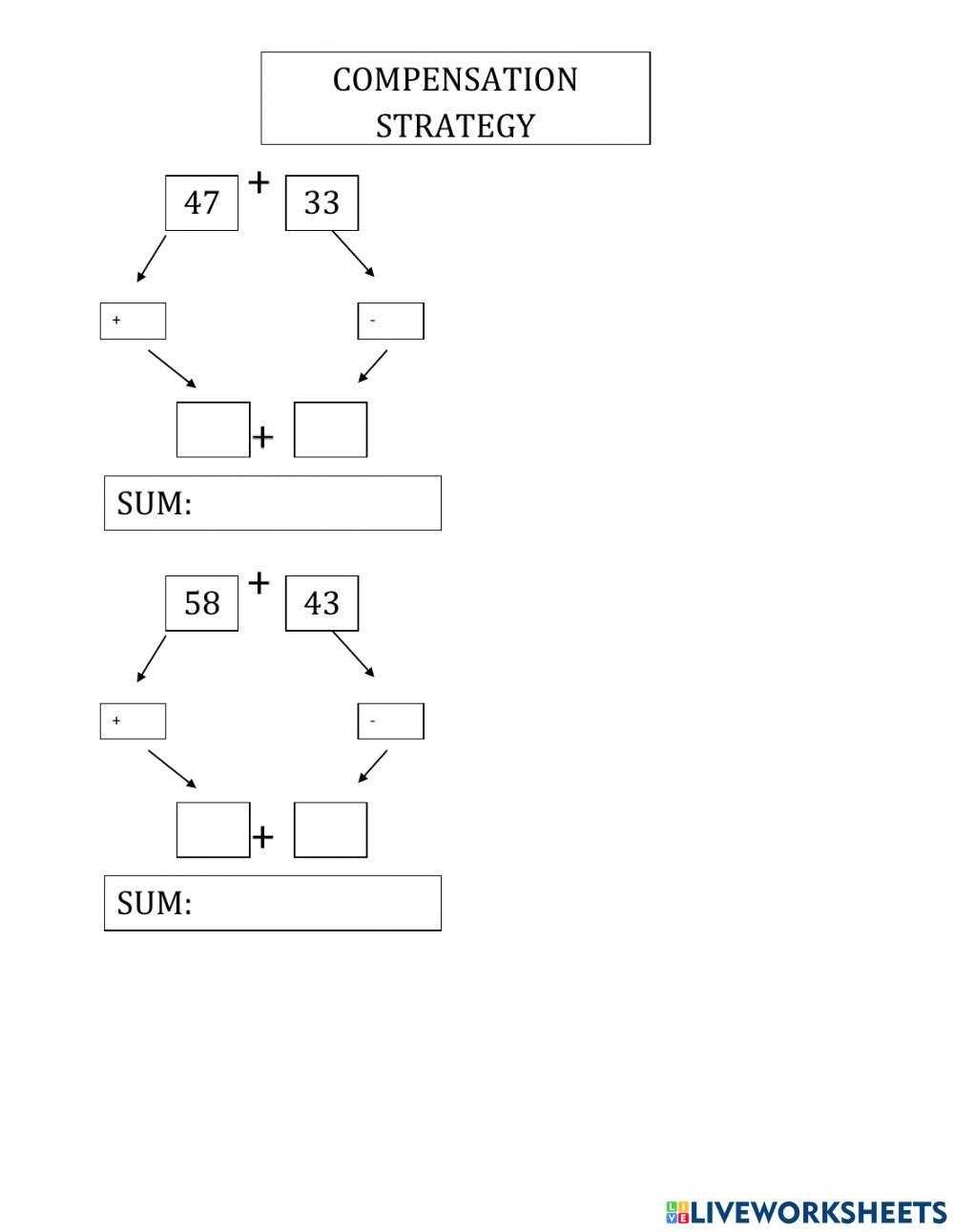 compensation method worksheet