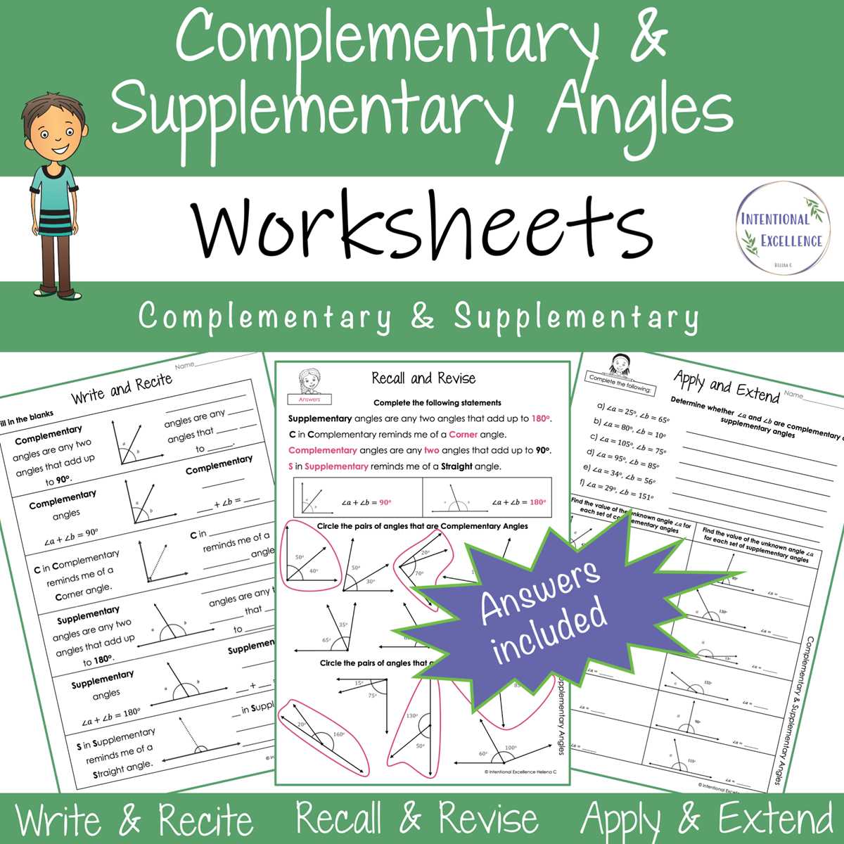 complementary worksheet