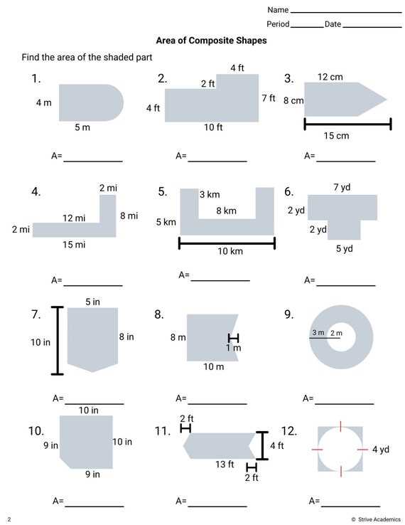 composite shape area and perimeter worksheet composite shape area and perimeter worksheet