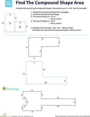 composite shapes area and perimeter worksheets