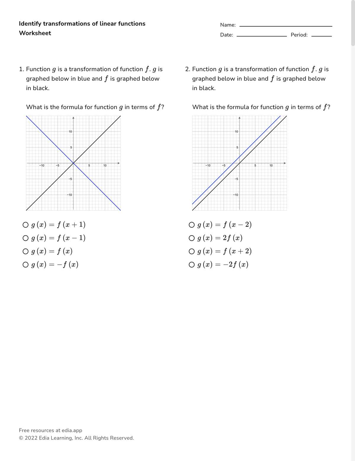 composite transformation worksheet