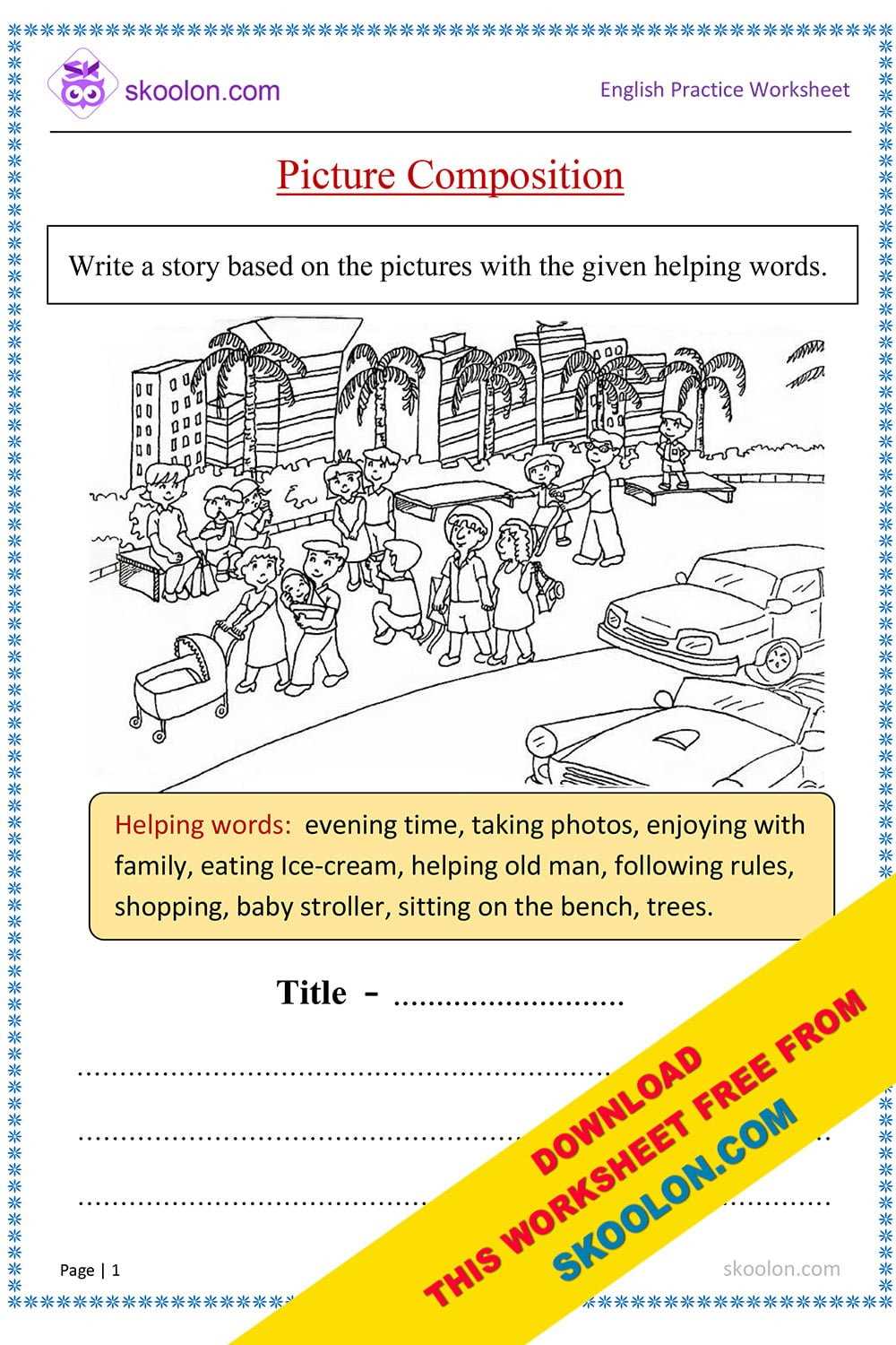 composition worksheet for class 4