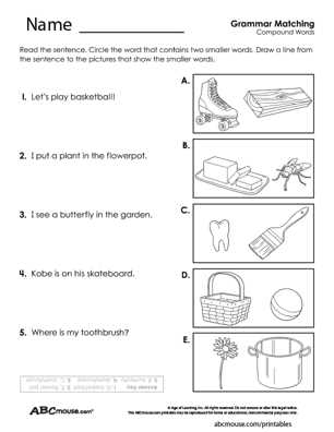 compound word worksheet
