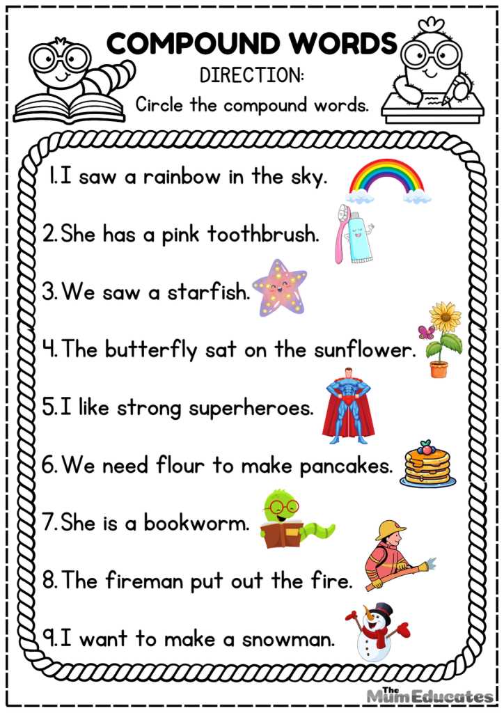 compound worksheets