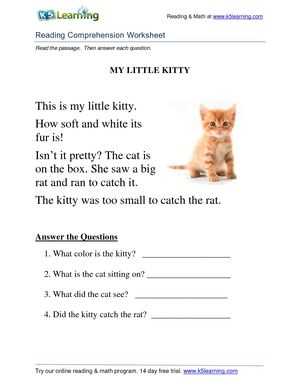 comprehensive worksheet for class 1