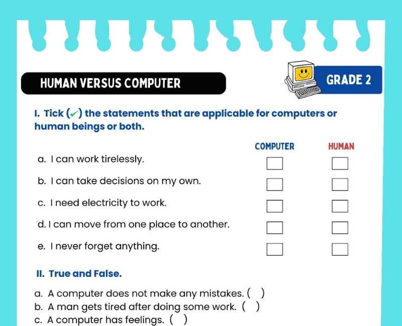 computer practice worksheet