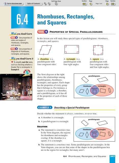 conditions for rhombuses rectangles and squares worksheet