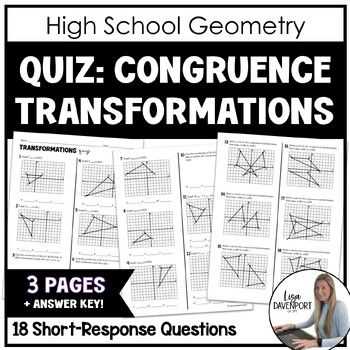 congruence transformation worksheet