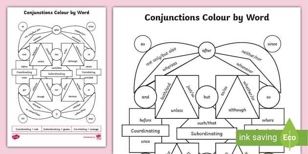 conjunctions year 6 worksheet