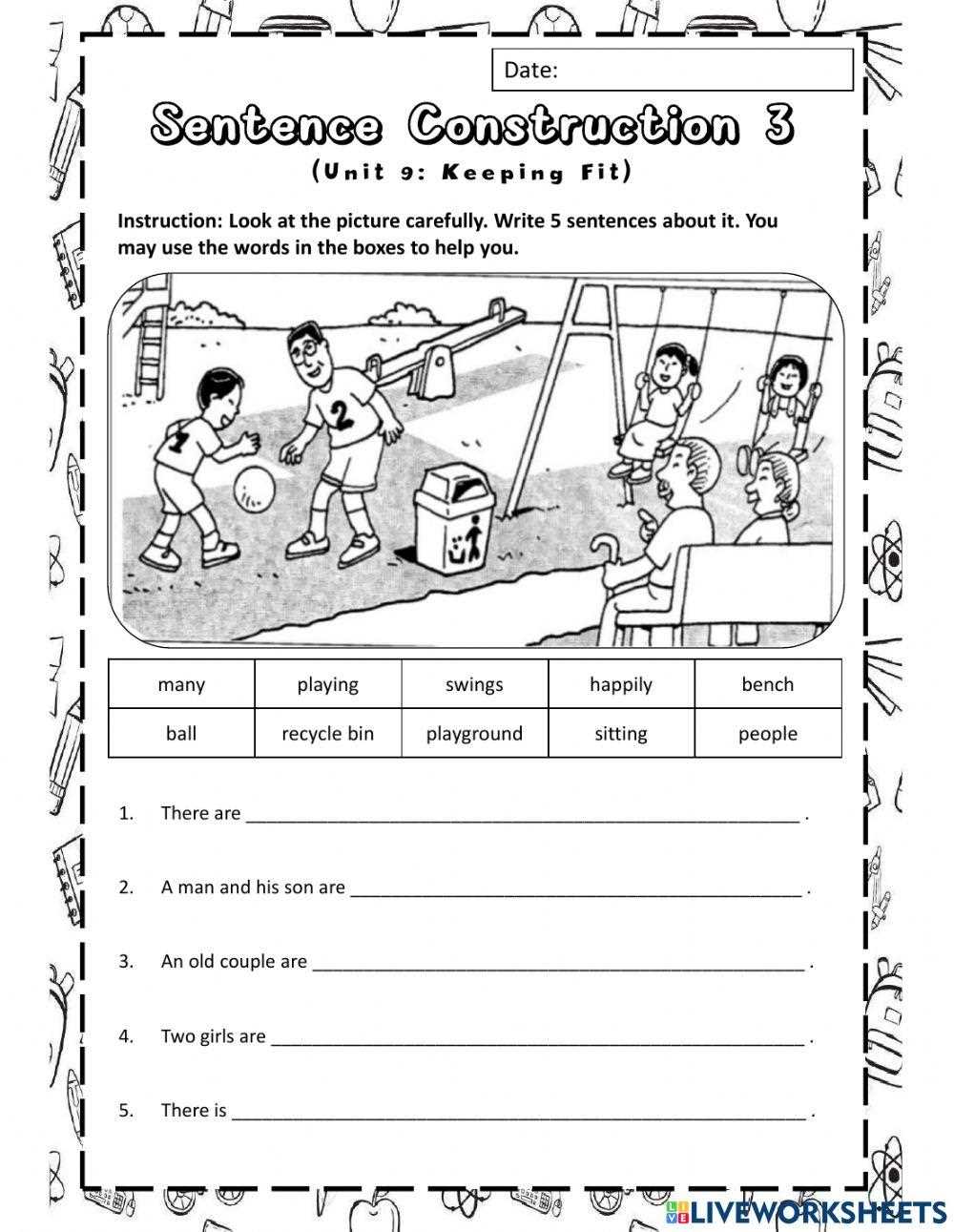construction worksheets