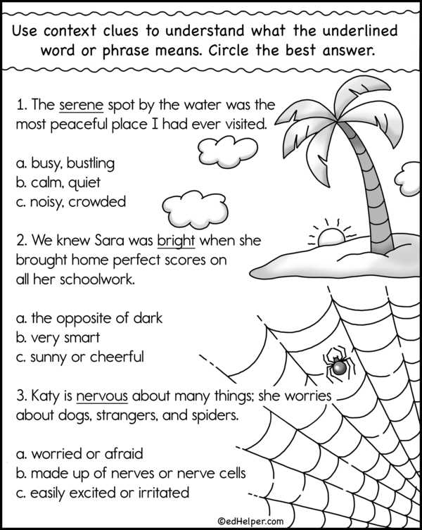 context clues worksheet