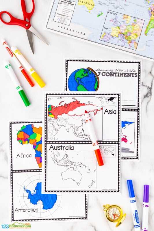 continent worksheets for preschool