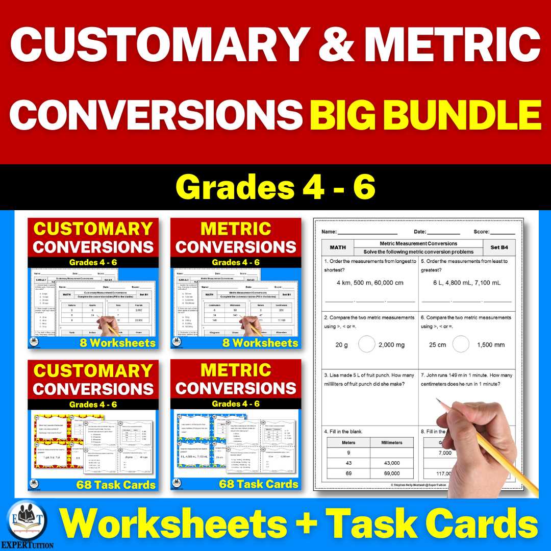 converting metric system worksheet