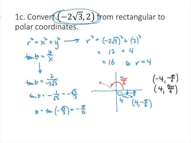 converting polar to rectangular worksheet