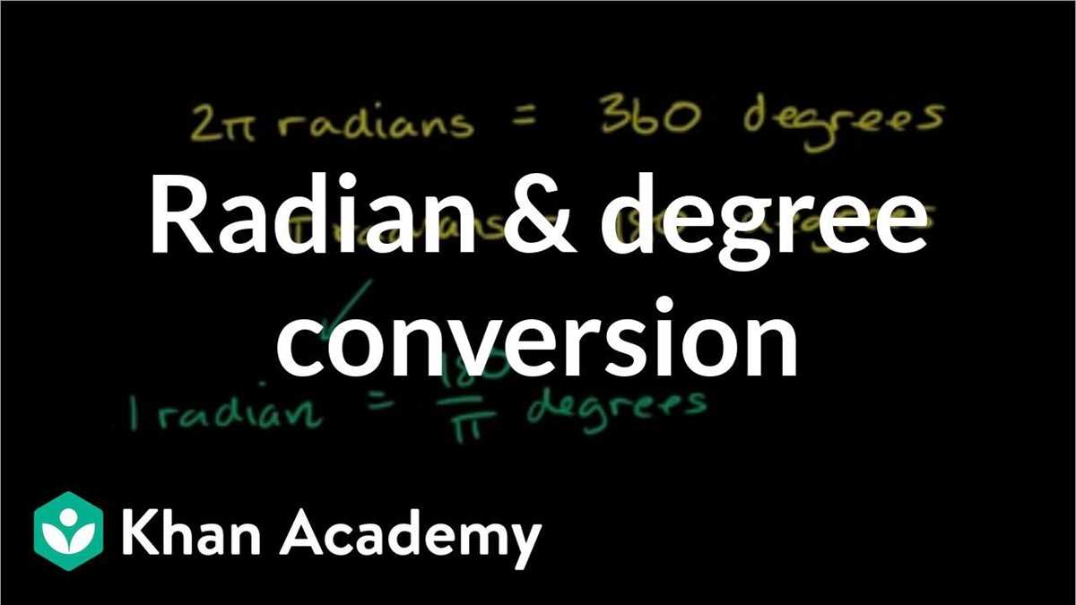 converting radians and degrees worksheet