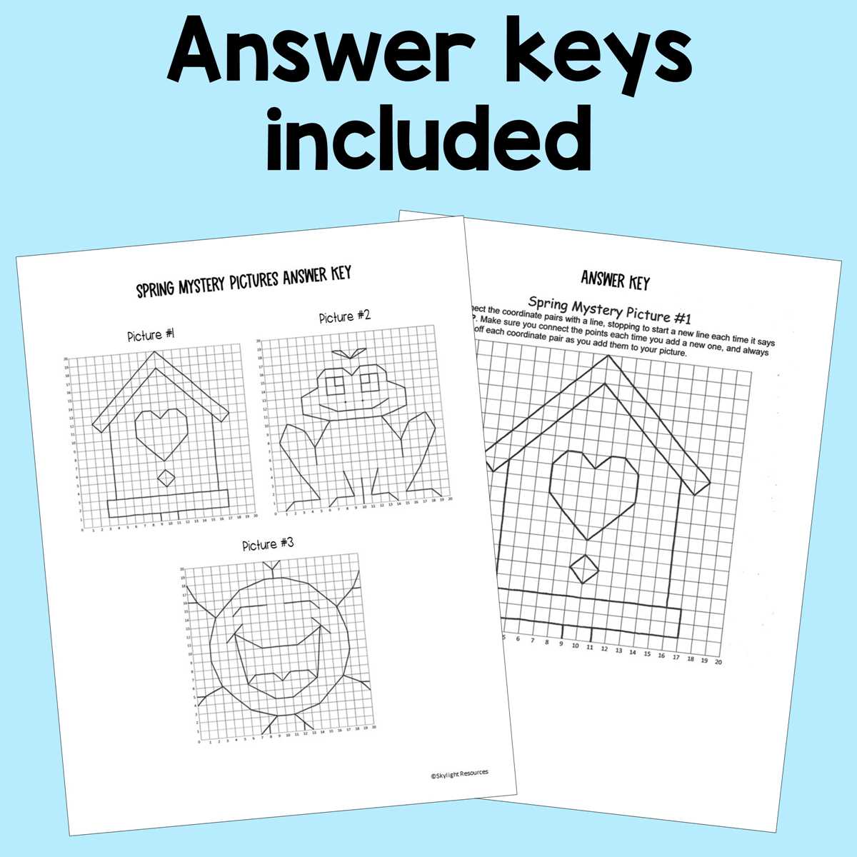 coordinate picture worksheet works com