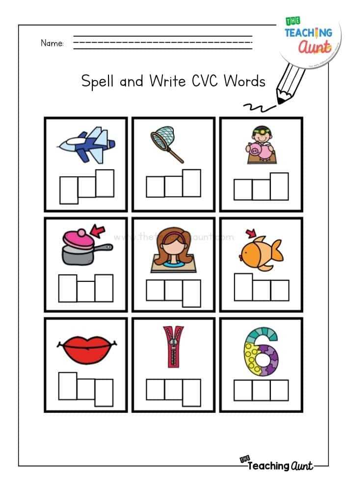copying cvc words worksheet