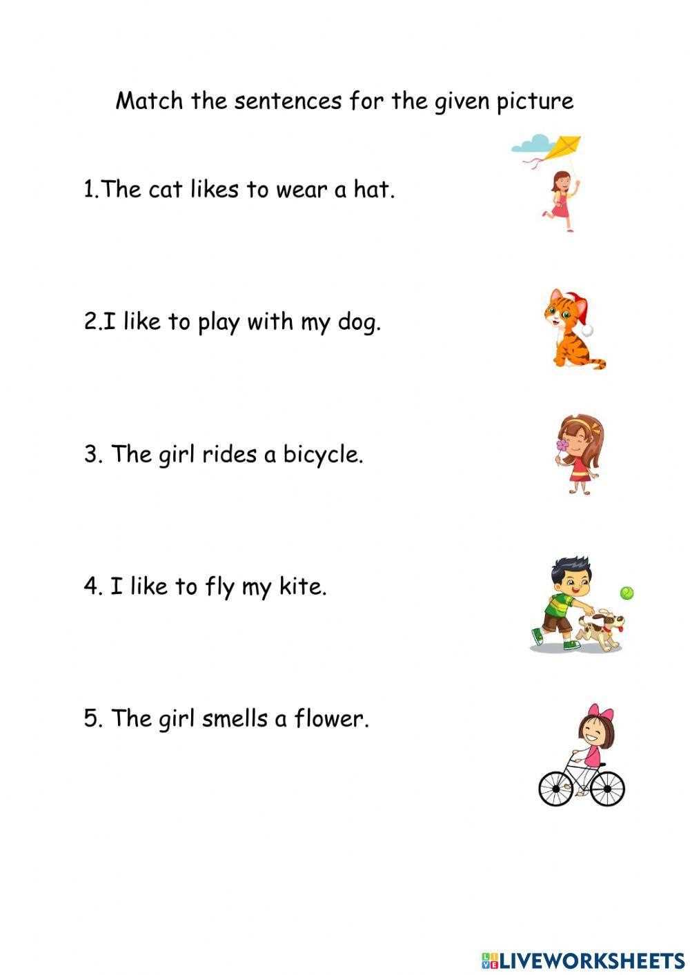 correct the sentence worksheet
