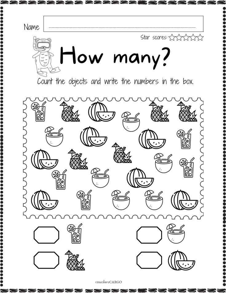 count and write the number worksheets 1 10