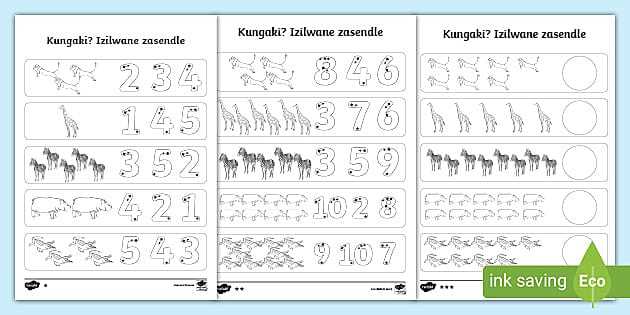 count animals worksheet