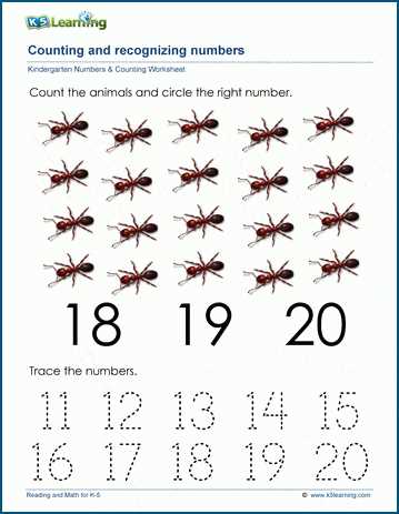 count to 20 worksheets