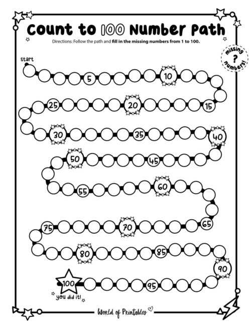count to 40 worksheet
