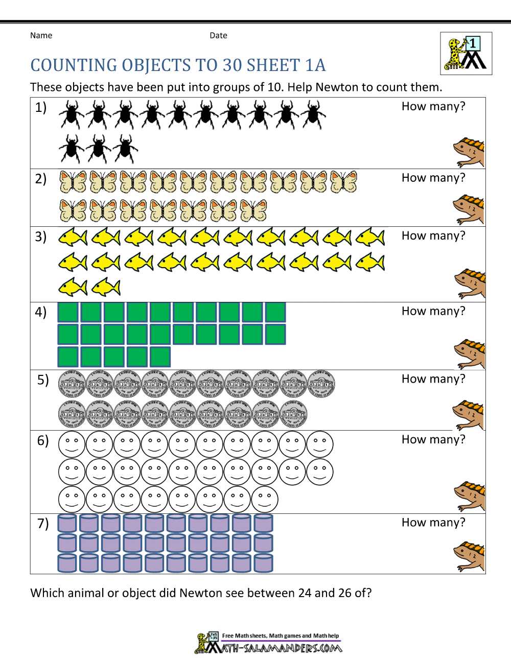 counting 1 to 3 worksheets